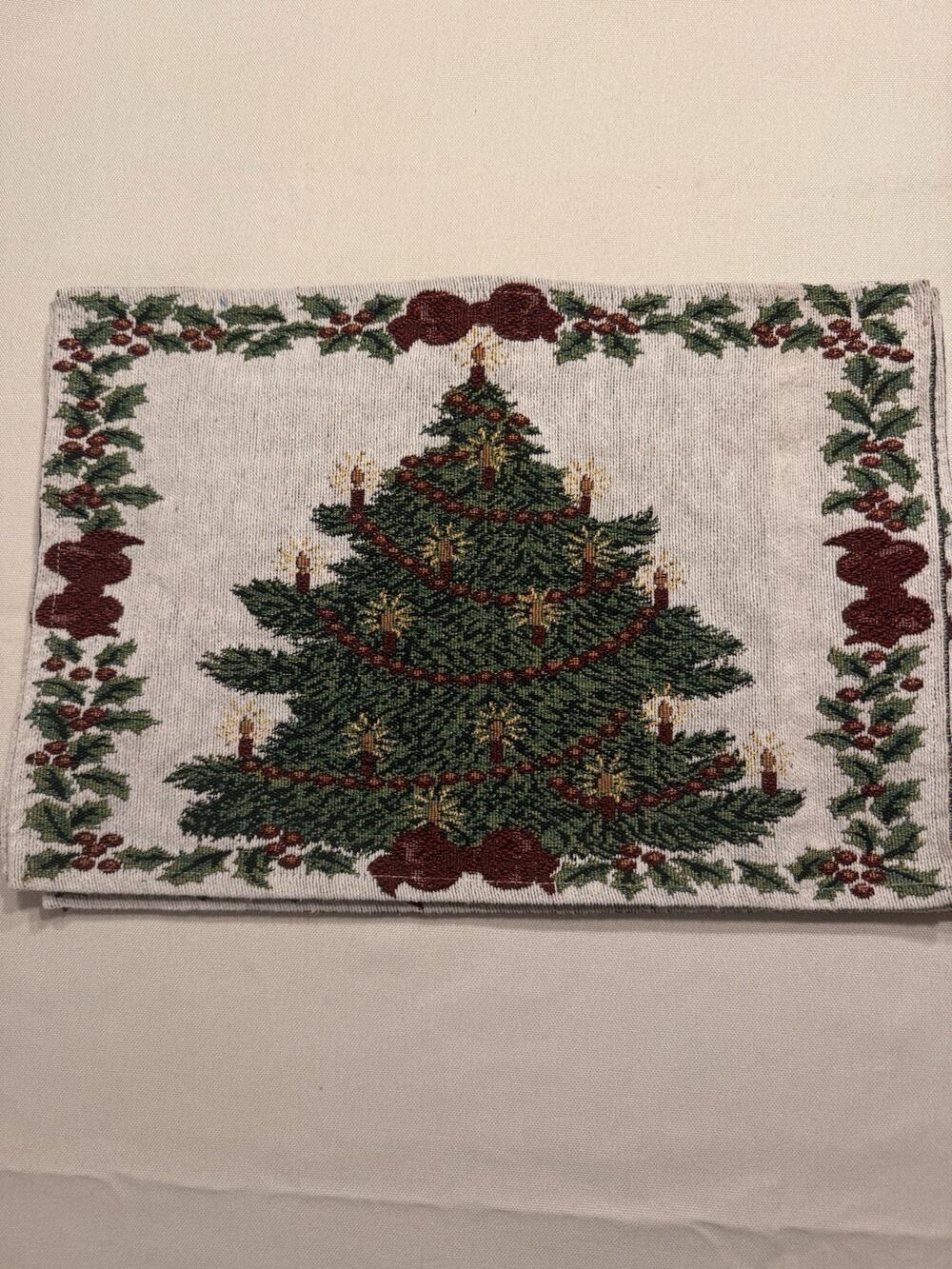 Vintage Christmas Tree Rectangular Placemat 4 pieces